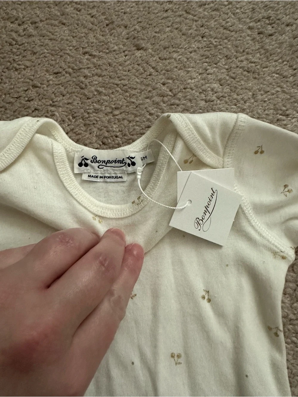 NWT Baby Bonpoint Metallic Cherry Set